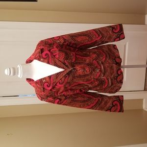 Isaac Mizrahi for Target paisley corduroy jacket
